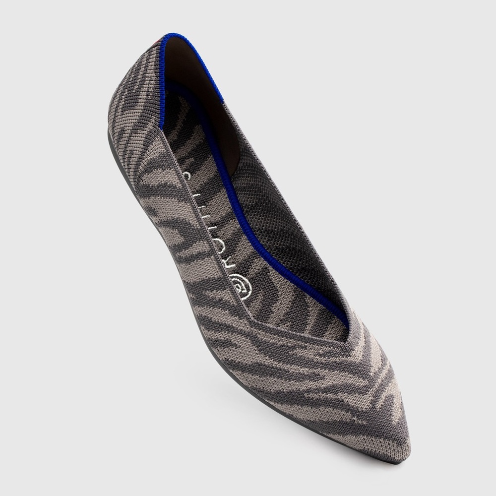 Rothys Grey Zebra - size 7